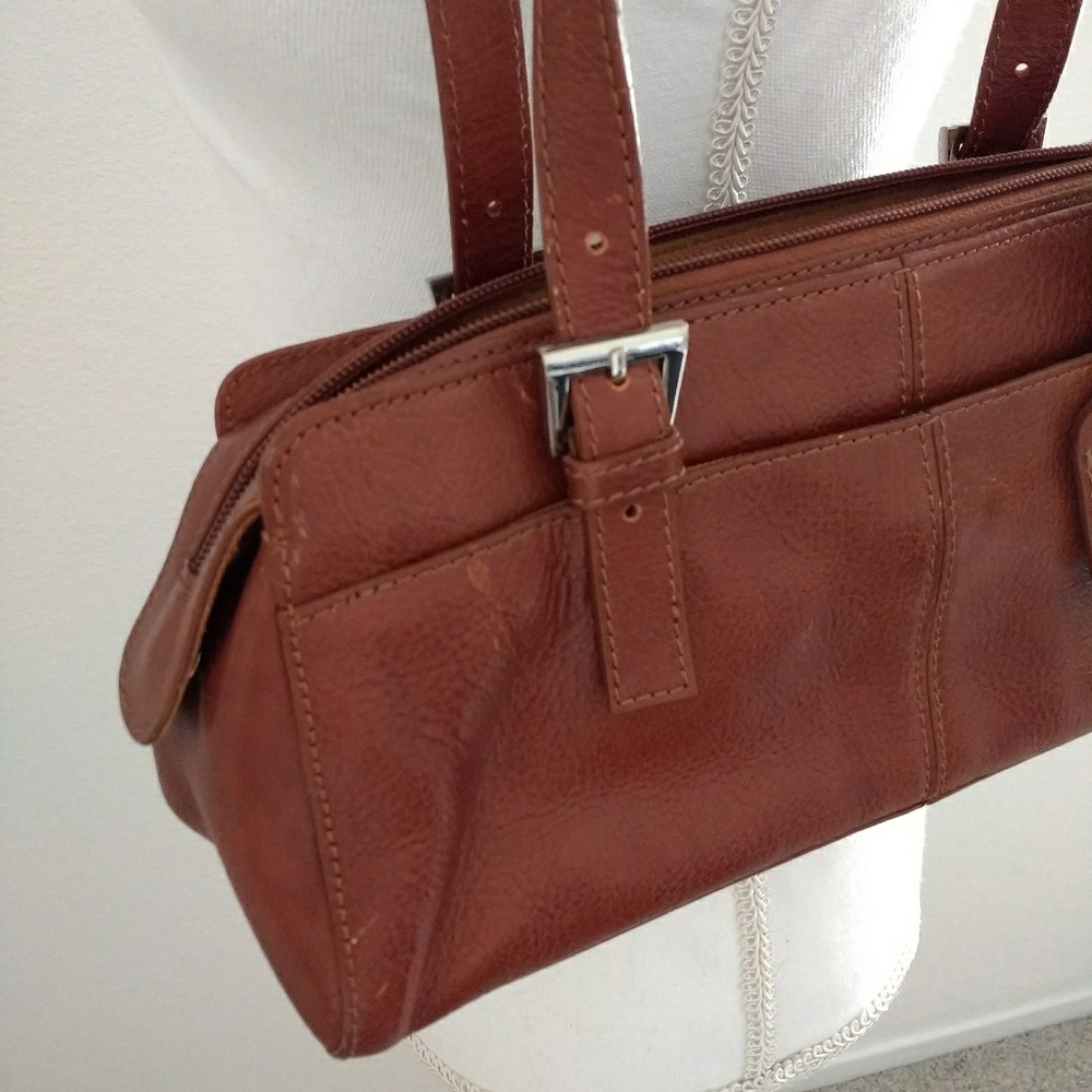 Brown leather purse